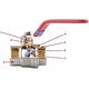 Ferro KFPN1 ΒΑΛΒΙΔΑ ΣΦΑΙΡΙΚΗ ΝΕΡΟΥ ΠΕΤΑΛΟΥΔΑ 1/2'' WKR-WKR, F-POWER// ZKW-15-NN-M-FER-POWER