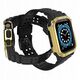 Λουράκι με προστατευτική θήκη Protect Strap Band για Apple Watch 38 / 40 / 41 mm θήκη θωρακισμένη - μαύρο, χρυσό