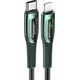Kabel USB Usams USAMS Kabel pleciony USB-C na Lightning Smart Power-off 20W PD Cable 1.2m ciemny zielony/dark green SJ518USB02 (US-SJ518)