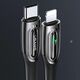 Kabel USB Usams USAMS Kabel pleciony USB-C na Lightning Smart Power-off 20W PD Cable 1.2m ciemny zielony/dark green SJ518USB02 (US-SJ518)