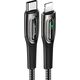 Kabel USB Usams USAMS Kabel pleciony USB-C na Lightning Smart Power-off 20W PD Cable 1.2m czarny/black SJ518USB01 (US-SJ518)