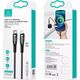 Kabel USB Usams USAMS Kabel pleciony USB-C na Lightning Smart Power-off 20W PD Cable 1.2m czarny/black SJ518USB01 (US-SJ518)