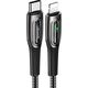 Kabel USB Usams USAMS Kabel pleciony USB-C na Lightning Smart Power-off 20W PD Cable 1.2m czarny/black SJ518USB01 (US-SJ518)