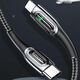 Kabel USB Usams USAMS Kabel pleciony USB-C na Lightning Smart Power-off 20W PD Cable 1.2m czarny/black SJ518USB01 (US-SJ518)