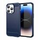Θήκη Carbon etui iPhone 14 Pro εύκαμπτη ζελατινώδης θήκη για πίσω μπλε