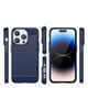 Θήκη Carbon etui iPhone 14 Pro εύκαμπτη ζελατινώδης θήκη για πίσω μπλε