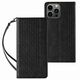 Θήκη Magnet Strap etui για iPhone 13 Pro Max πορτοφόλι + mini λουράκι μαύρο