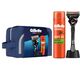 Σετ Gillette ProGlide: ξυράφι + κεφαλή ξυρίσματος, 1 τεμ. + τζελ ξυρίσματος Fusion5, 200 ml + βάση + καλλυντική τσάντα