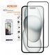 TELTECH PREMIUM SZKŁO 6D IPHONE 15 SZKŁO PROFILOWANE HARTOWANE FULL COVER CZARNA RAMKA