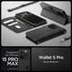 Spigen Wallet S Pro, μαύρο - iPhone 15 Pro Max