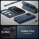 Spigen Wallet S Pro, navy - iPhone 15 Pro