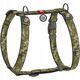 Collar WauDog Nylon Szelki nylonowe anatomiczne w kształcie litery H, z QR-paszportem, plastikowy fastex, wzór MILITARY, rozmiar S 15mm