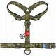 Collar WauDog Nylon Szelki nylonowe anatomiczne w kształcie litery H, z QR-paszportem, plastikowy fastex, wzór MILITARY, rozmiar S 15mm
