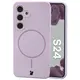 Silikonowe etui z pierścieniem magnetycznym Bizon Soft Case Magnetic do Samsung Galaxy S24 jasnofioletowe
