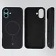 Silikonowe etui z pierścieniem magnetycznym Bizon Soft Case Magnetic do Apple iPhone 16 Plus czarne