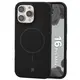 Silikonowe etui z pierścieniem magnetycznym Bizon Soft Case Magnetic do Apple iPhone 16 Pro Max czarne