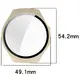 Etui ze szkłem do zegarka Bizon Case+Glass Watch do Huawei Watch 5 46mm beżowe
