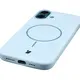 Silikonowe etui z pierścieniem magnetycznym Bizon Soft Case Magnetic do Apple iPhone 16 Plus błękitne