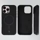 Silikonowe etui z pierścieniem magnetycznym Bizon Soft Case Magnetic do Apple iPhone 16 Pro Max czarne