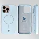 Silikonowe etui z pierścieniem magnetycznym Bizon Soft Case Magnetic do Apple iPhone 16 Pro Max błękitne