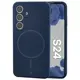 Silikonowe etui z pierścieniem magnetycznym Bizon Soft Case Magnetic do Samsung Galaxy S24 granatowe