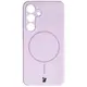 Silikonowe etui z pierścieniem magnetycznym Bizon Soft Case Magnetic do Samsung Galaxy S24 jasnofioletowe