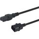 Equip Netzkabel Anschl. C14 -> C15 3.00m schwarz
