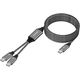 Καλώδιο φόρτισης USB-C PremiumCord, 2xUSB-C σε USB-C, 100W, 1m, μαύρο