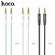 Καλώδιο AUX Jack 3,5 mm σε Jack 3,5 mm HOCO 1 m UPA19 ασημί