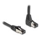 DeLOCK Kabel sieciowy RJ45 Cat.8.1 S/FTP w dół pod kątem 90/prosty 2 m czarny