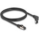 DeLOCK Kabel sieciowy RJ45 Cat.8.1 S/FTP w dół pod kątem 90/prosty 2 m czarny