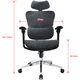 Equip Ergonomischer Bürostuhl mit Kopf und Armstützen  bl-sw lite Retail