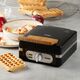 DOMO DO9275W Gofrownica, 1400W, 2 duże gofry, regulacja temperatury, czarna