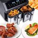 FRYTKOWNICA BEZTŁUSZCZOWA AIR FRYER ELDOM PODWÓJNA 9L DWUKOMOROWA+SUSZARKA