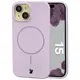 Silikonowe etui z pierścieniem magnetycznym Bizon Soft Case Magnetic do Apple iPhone 15 jasnofioletowe