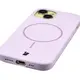 Silikonowe etui z pierścieniem magnetycznym Bizon Soft Case Magnetic do Apple iPhone 15 jasnofioletowe