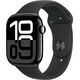 Έξυπνο ρολόι Apple Watch Series 10 GPS 42mm Jet Μαύρο Αλουμινένια Θήκη με Μαύρο Αθλητικό Λουράκι - M/L