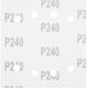 Papiery ścierne na rzep, kwadrat 113 x 113 mm, P240, 5 szt., z 8 otworami do 04-623