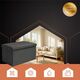 Pufa welurowa czarna 60x30x30 cm Ruhhy 25995