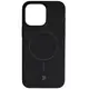 Silikonowe etui z pierścieniem magnetycznym Bizon Soft Case Magnetic do Apple iPhone 15 Pro Max czarne