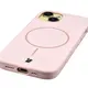 Silikonowe etui z pierścieniem magnetycznym Bizon Soft Case Magnetic do Apple iPhone 15 jasnoróżowe