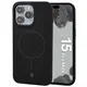 Silikonowe etui z pierścieniem magnetycznym Bizon Soft Case Magnetic do Apple iPhone 15 Pro Max czarne
