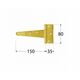 ΠΕΡΙΣΤΡΟΦΙΚΟΣ ΜΕΝΤΕΣΕΣ ΠΥΛΗΣ 8183 150X80X2.0MM ΨΕΥΔΑΡΓΥΡΟΣ
