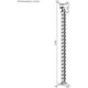 Organizer kabli / maskownica do biurka Nano RS, 1345mm, czano czerwony, RS125