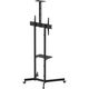 Stand / wózek do TV Maclean, półka na kamerę, na kółkach, 37-70", max. obciążenie 45kg/5kg półka, max. VESA 600x400, MC-113 B