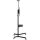 Stand / wózek do TV Maclean, półka na kamerę, na kółkach, 37-70", max. obciążenie 45kg/5kg półka, max. VESA 600x400, MC-113 B
