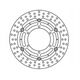 Δίσκος φρένων εμπρός πλωτός, 305/118x5mm 6x134mm, διάμετρος οπών στερέωσης 9mm, απόσταση 0 ταιριάζει σε: BMW K, K1, R 100 RS (16V)/1000/1100LT/1100R/1100RS/1100RT/850R/850RT 1989-2001