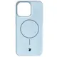 Silikonowe etui z pierścieniem magnetycznym Bizon Soft Case Magnetic do Apple iPhone 15 Pro Max błękitne