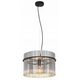 Φωτιστικό κρεμαστό GLOBO GORLEY, 1xE27, 60W, 230V, μέταλλο, μαύρο χρώμα, o40x150cm