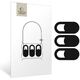 ZAŚLEPKA NA KAMERĘ TECH-PROTECT CAM FIT+ 3-PACK LAPTOP WEBCAM COVER BLACK